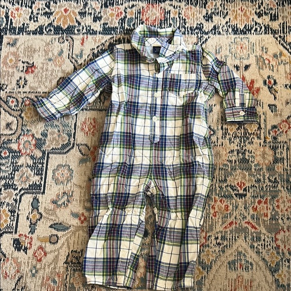 GAP Other - Baby Gap Lined Plaid Baby Onesie